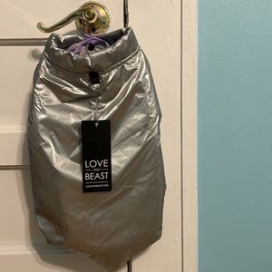 LOVE THY BEAST Metalic Silver Puffer Vest
